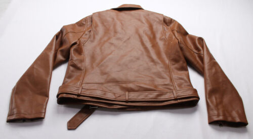 Rebecca Minkoff Women's Cropped Jett Moto Jacket CD4 Cognac Size XL NWT - Picture 5 of 5