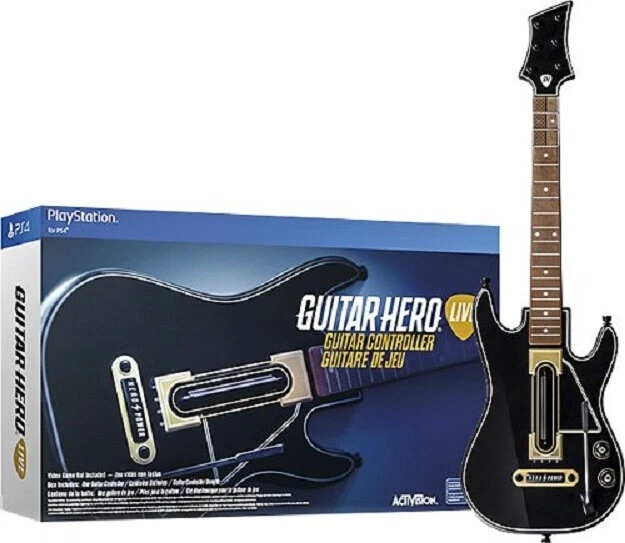 NEW Open Box PS4 Guitar Hero Live Guitar Controller, Strap & Dongle No Game