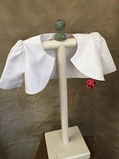 Girls 3 White Formal SILKY BOLERO JACKET Short Sleeved Shrug LADYBUG COLLECTION