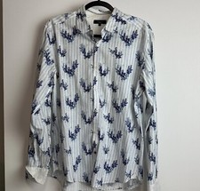Ted Baker Button Down Shirt Striped 16.5 Contrasting French Cuffs
