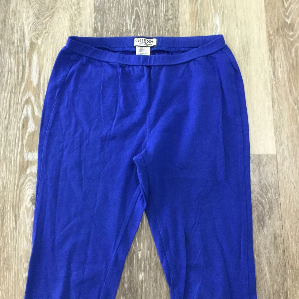 Leggings informales GUESS cintura elástica tiro bajo azul real para niña talla grande Foto 4 de 4