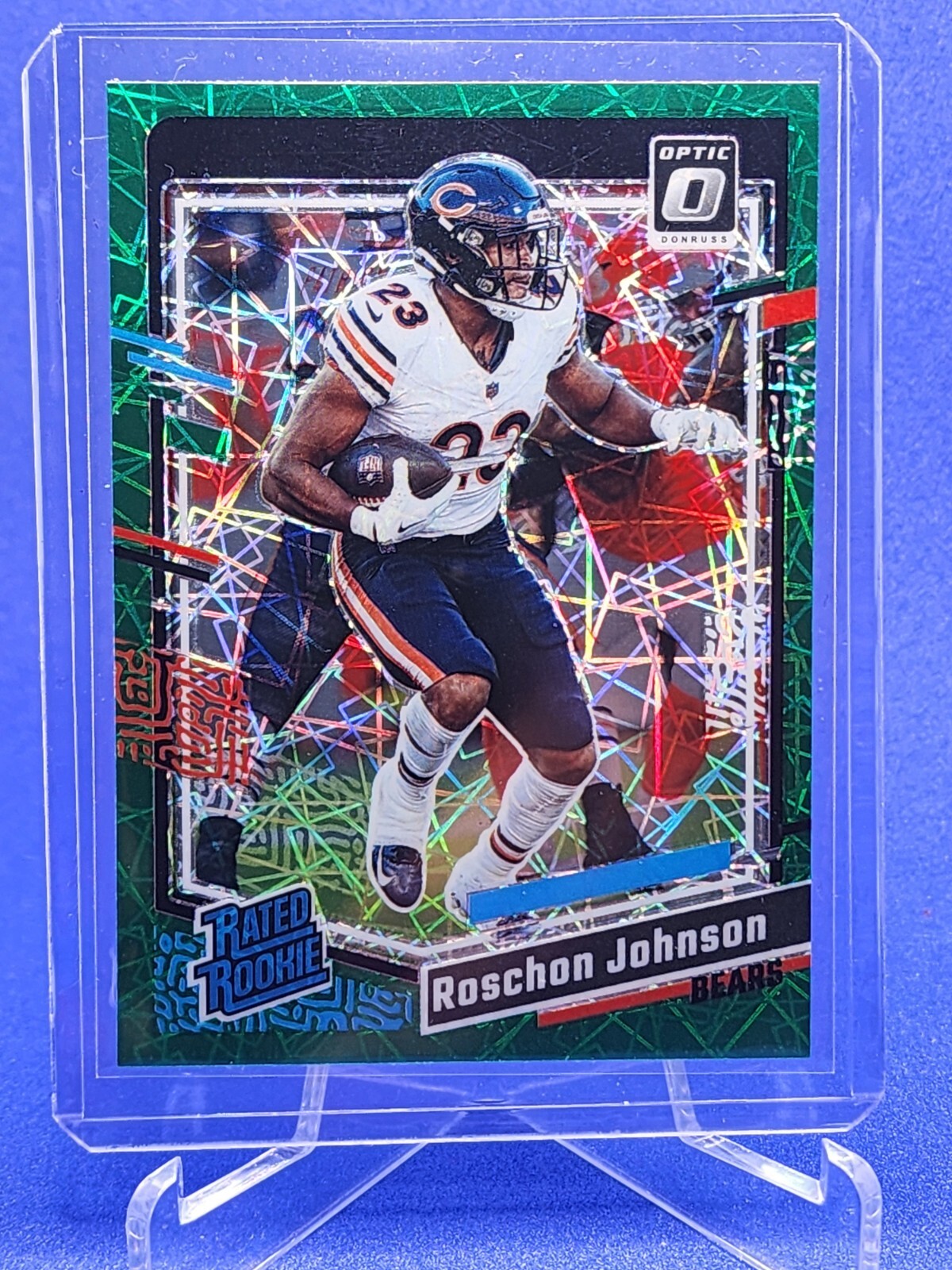2023 Donruss Optic  Green Velocity Prizm Roschon Johnson RC #217
