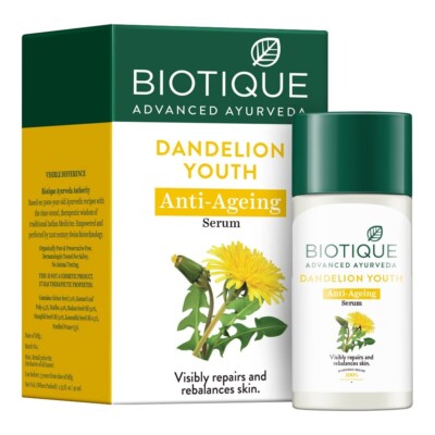 Biotique Dandelion Youth Anti- Ageing Serum For All Skin Types, 40 ml