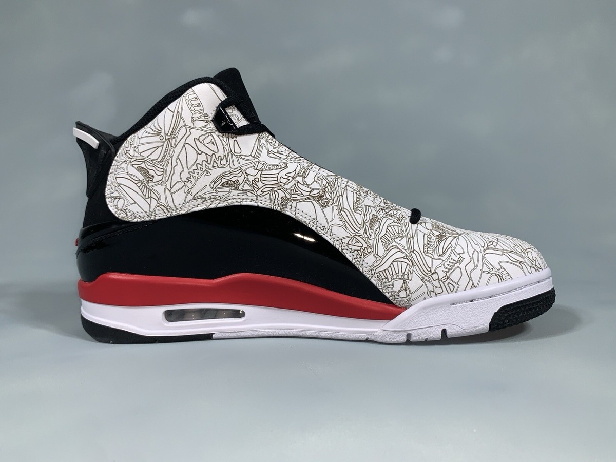 Nike Air Jordan Dub Zero White Fire Red Black Sneakers