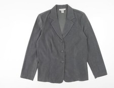 Dressbarn Womens Grey Jacket Blazer Size M