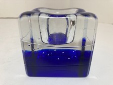 Cobalt Blue Heavy Glass Candle Holder Votive Tealight 3