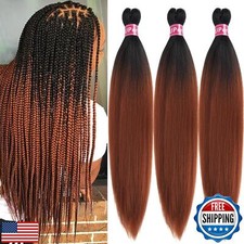 UPerfe Kanekalon 1b/30 Brown Ombre Braiding Hair Extensions: Pre-Stretched, K