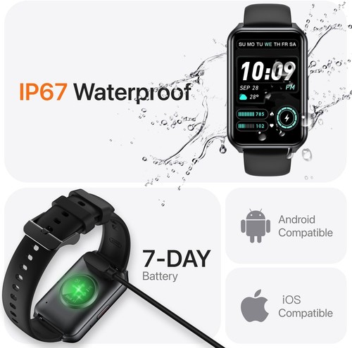 Smart Watch Fitness Tracker with Make Call 24/7 Heart Rate Blood Pressure Sleep - Picture 5 of 8