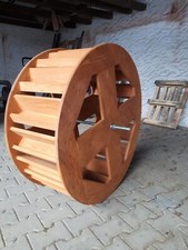 Wasserrad Mühlenrad 1 m Durchmesser 60 cm breit Holz kugelgelagert Kiefer Neu