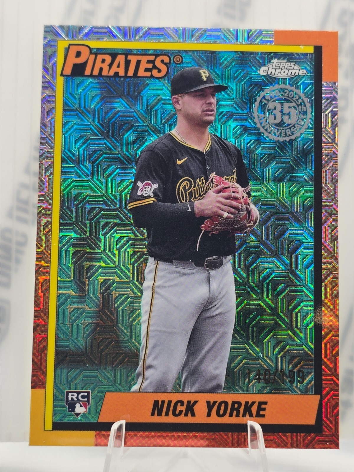 2025 Topps Series 2 Silver Pack 1990 Chrome NICK YORKE RC AQUA /199