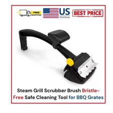 Steam Grill Scrubber Brush Bristle-Free Safe Cleaning Tool for BBQ Grates