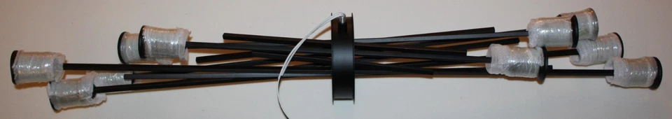 Candelabro linear Dainolite NEB-3910HP-ES Nebraska 10 luzes 39" largura - café expresso - Imagem 2 de 3