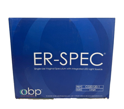 Cooper C020120-1 OBP ER-SPEC Vaginal Speculum, LED Light - Large, 16 Count