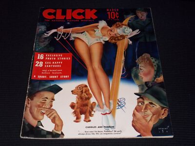 1941 MARCH CLICK MAGAZINE - NICE ILLUSTRATED FRONT COVER - E 20064