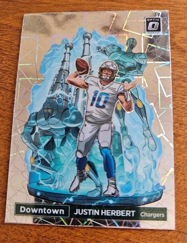 Justin Herbert 2022 Panini Donruss Optic Downtown DT-JH Chargers Gem Ungraded 