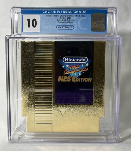 CGC 10 Nintendo World Championships: NES Edition Promotional Gold Cartridge
