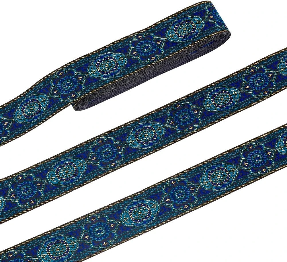 Persian Ribbon 1.3 Inch Vintage Jacquard Ribbon, 7 Yards Embroidered Woven Persian ...