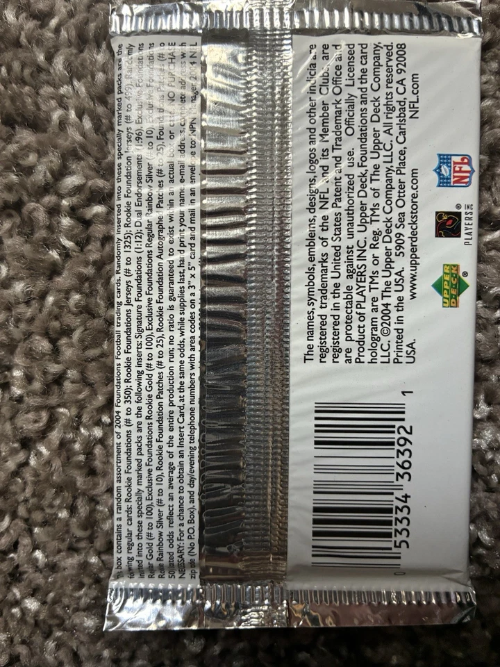 6 Sealed Packs Of 2004 Upper Deck Foundations Football Cards - Image 3 of 3