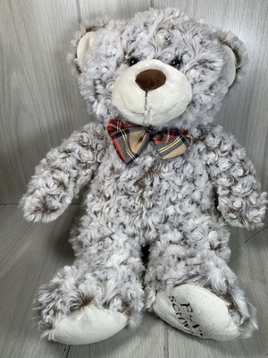 FAO Schwarz Bow Tie Teddy Bear Plush Stuffed Animal White Brown Chocolate 2017