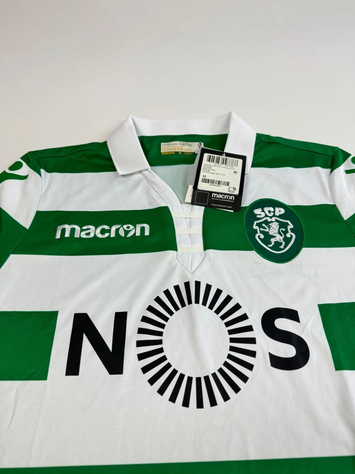 Camiseta deportiva de fútbol Sporting CP Lisbon Home 2018/19 Macron talla M - Imagen 4 de 4