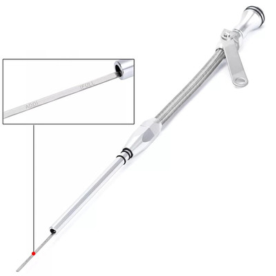 Engine Oil Flexible Dipsticks Passenger Side for 1980-Up Chevy Small Block SBC 2