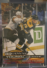 Upper Deck Series 1 UD Canvas Young Guns Rookie Michael Callahan #C-114 Bruins