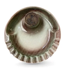 Vintage Mid-Century The Hyde Park Large Raised Monogram Initial Pottery Ashtray