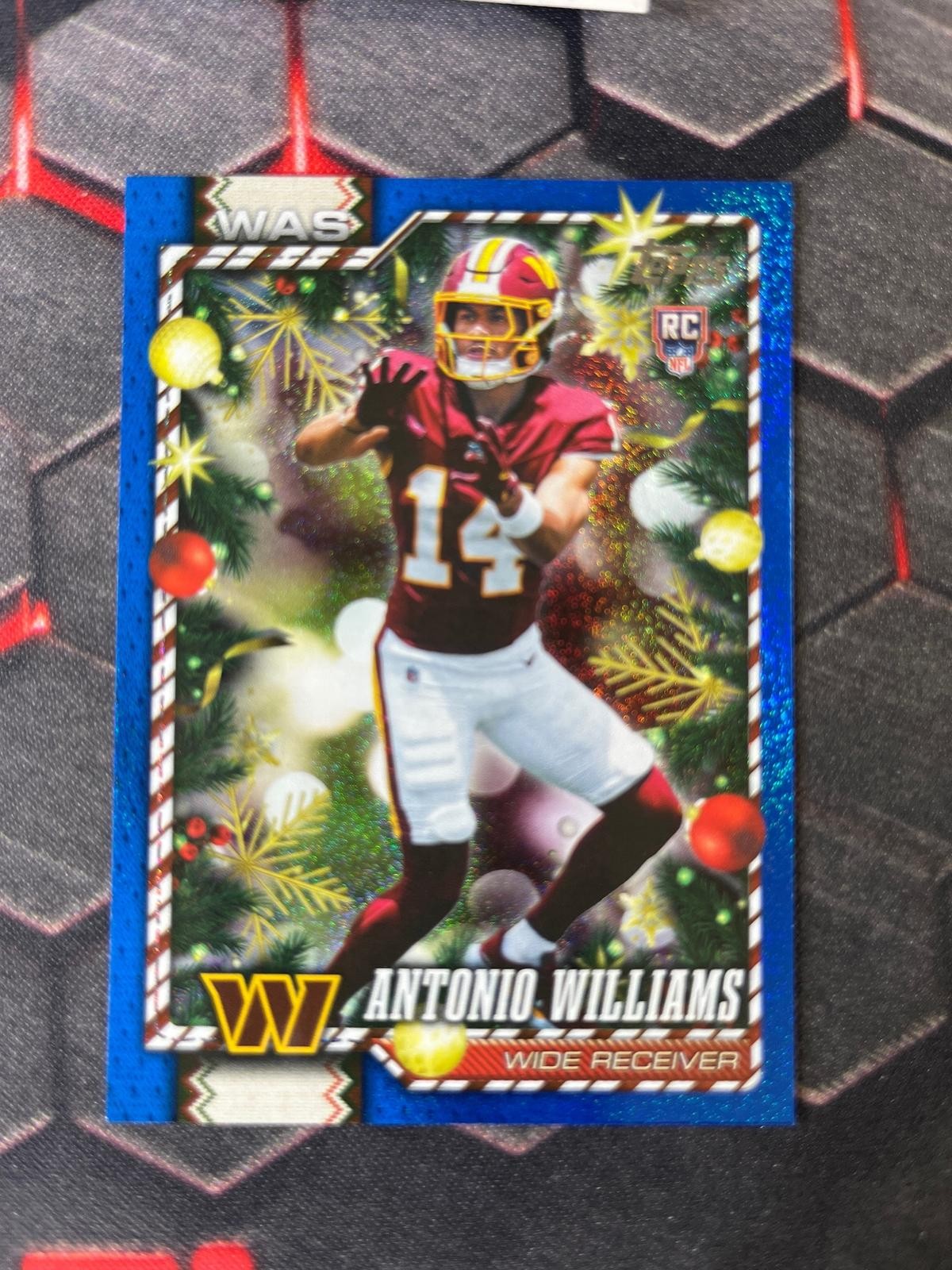 2026 Topps Holiday #178 Antonio Williams Blue Metallic Glitter Holiday RC