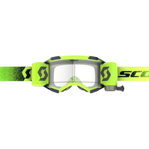 Scott Fury WFS Neon Green/Neon Yellow Clear Roll-Off Goggles - Picture 2 of 3