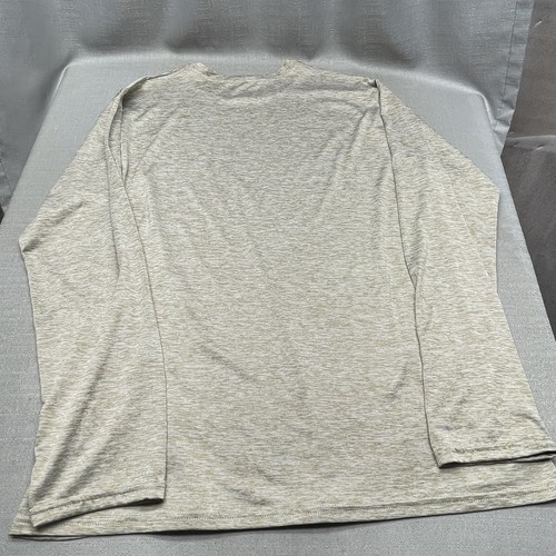 Men's Real Essentials 2XL Gray Heather Long Sleeve Shirt - Picture 3 of 8