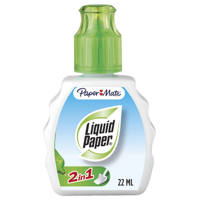 Korrekturflüssigkeit Flasche Liquid White PaperMate 22ml Pinsel Lösungsmittel schnell schnell