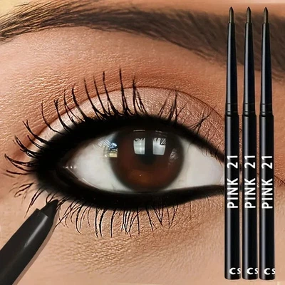 3X Waterproof Black Eyeliner Pencils – Smudge-Proof, Long-Lasting