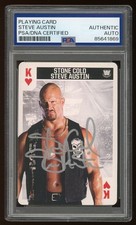 Stone Cold Steve Austin PSA/DNA Auto WWF Playing Card Signed HOF WWE