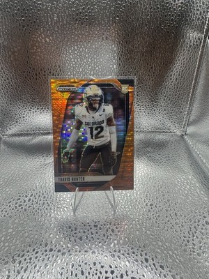 2025 Panini Prizm Draft Picks - Travis Hunter #20 Orange Pulsar Prizm /75 (RC)