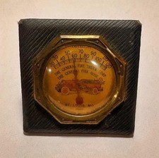 Antique Advertising Desk Thermometer General Fire Truck Fire Hose Corp St Louis
