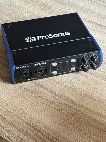 PreSonus Studio 26c USB-C Audio Interface. DC Coupled, 48V Phantom Power