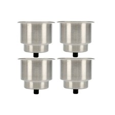Amarine Made 4pcs Stainless Steel Cup Drink Holder with Drain for Marine Boat...