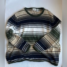 CJ Banks Vintage 90s Striped Knit Sweater 2X Unisex Boxy Fit
