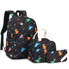 Dinosaur Girls School Backpack for Kids Teens, Elementary Middle School Backpack