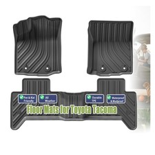 TPE Car Floor Mats for Toyota Tacoma 2016-2023 Double Cab Only for Automatic...
