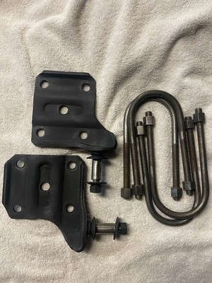 MOPAR 64-76 A BODY 8 3/4 REAR SHOCK PLATES+U BOLTS 73 DUSTER DANA 60 8 1/4 !!!!