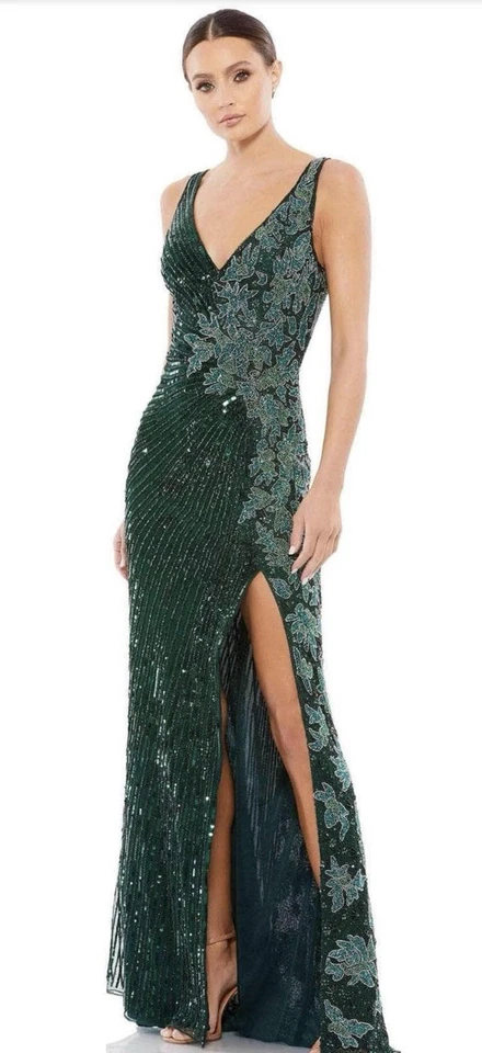 NWT MAC DUGGAL SZ 16 IN DEEP GREEN Sleeveless Evening Gown #5473 - Image 2 of 4
