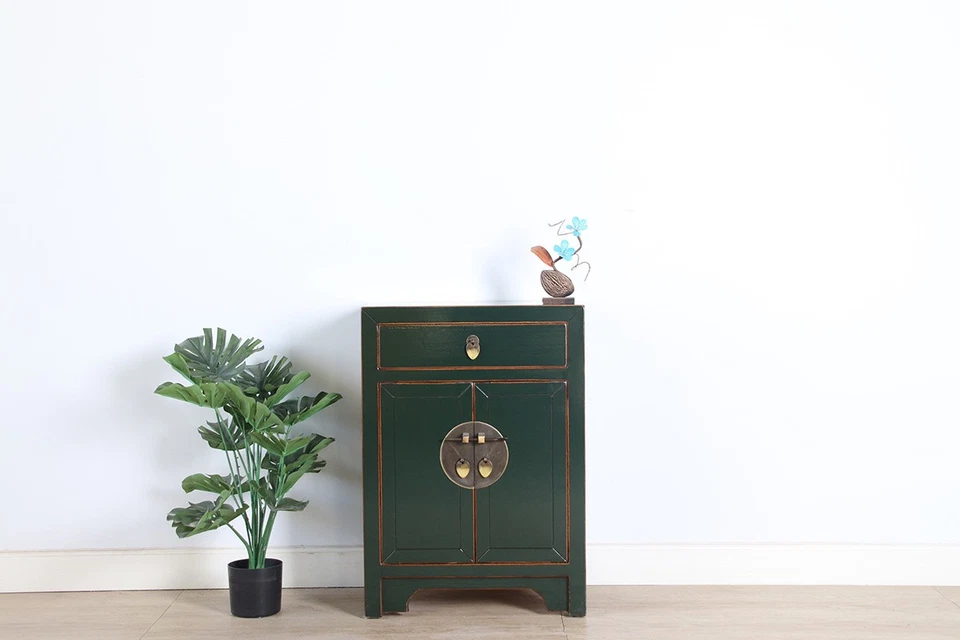 chinesische Kommode  Orientalisch/Asiatisch Stil  tannengrün #M-KOM-A1TG