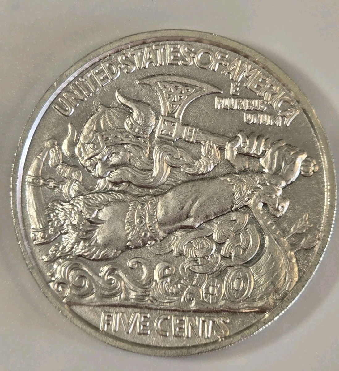 1 oz .999 Silver Viking Berserker Hobo Nickel Style BU Round 1913