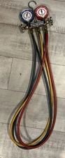 Yellow Jacket, HVAC Gauges Hoses Are 59” Long With Cut Off Valves UNTESTED
