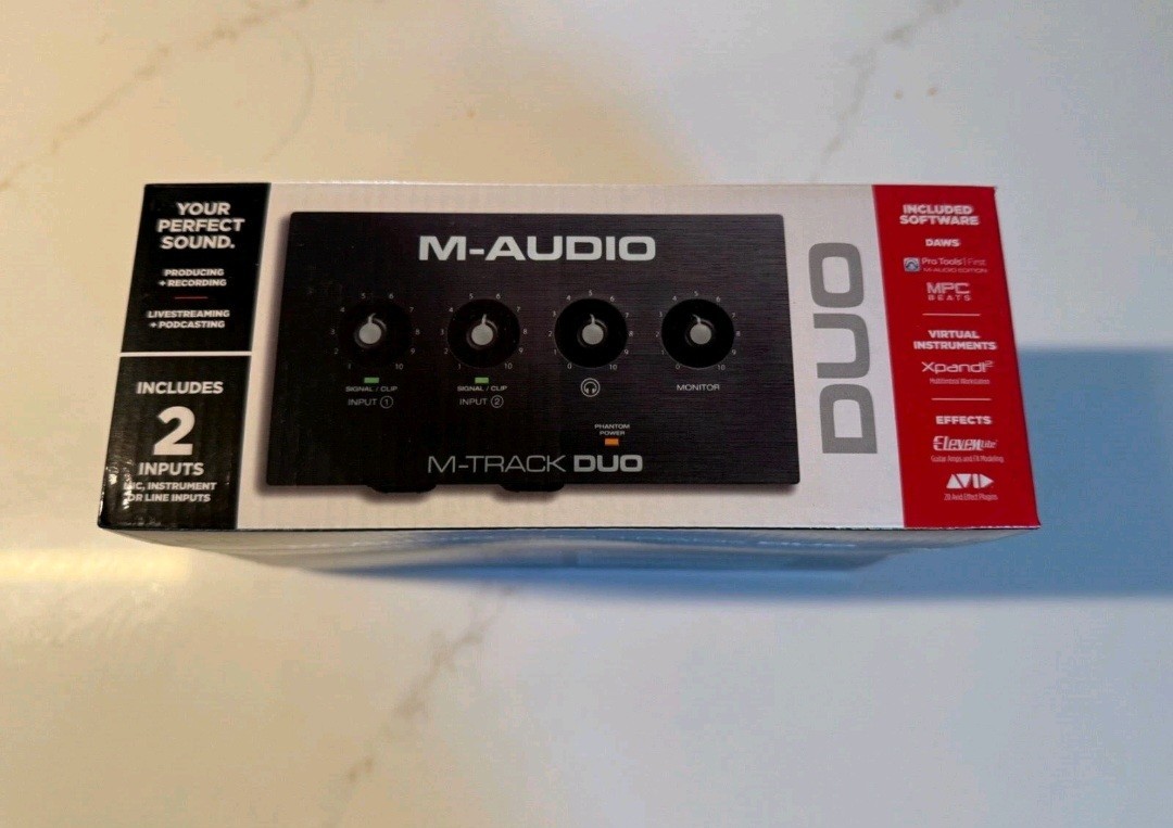 【新品・未開封】M-Audio USB M-Track DUO M-Audio M-Track Duo HD USB Audio Interface | zZounds