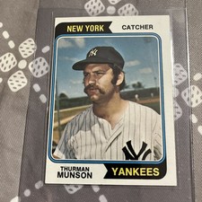 1974 Topps Baseball Thurman Munson#340., NY Yankees ,  EX to NR/MT