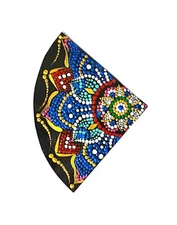 SALE -ARTISAN HAND PAINTED MANDALA DOT BOOKMARK