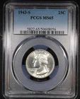 1943-S Washington Quarter graded MS65 by PCGS Better Date 25C Flashy
