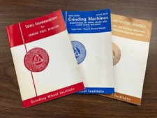 Vintage Grinding Wheel Institute Set Of 3 Safety Booklets -1965 - Norton Co. -👀
